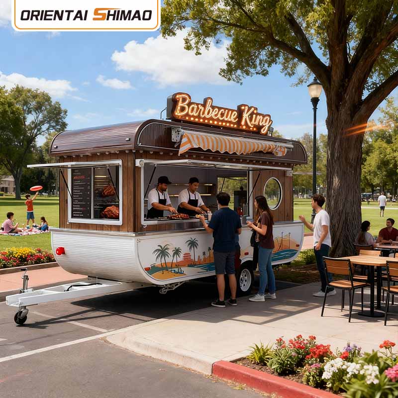 Food Trailer Drivable Food Truck آشپزخانه سیار غذاخوری خیابان Food Trailer Concept Food Truck